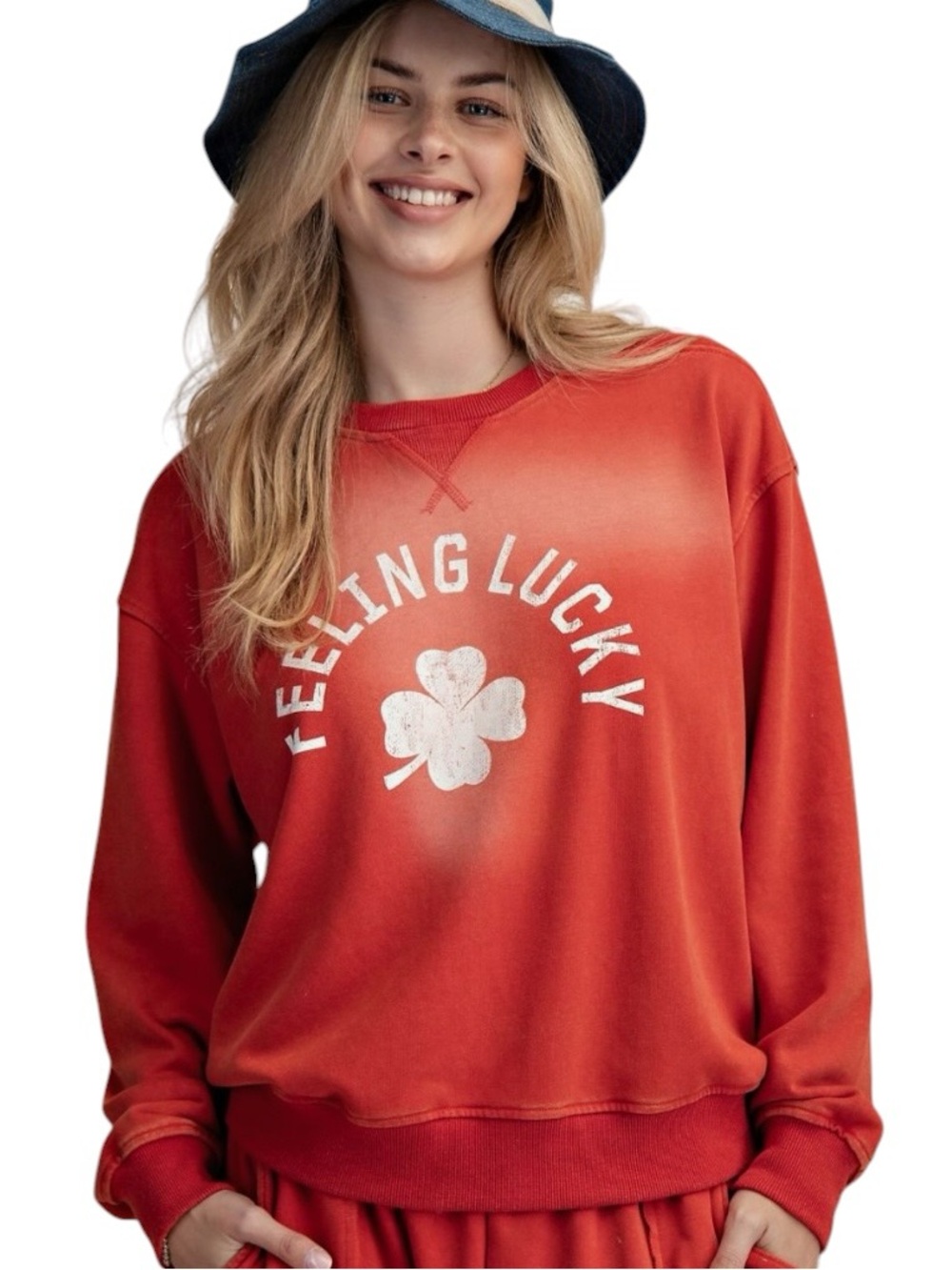 302:  EASEL NWT SWEATSHIRT RED (C)